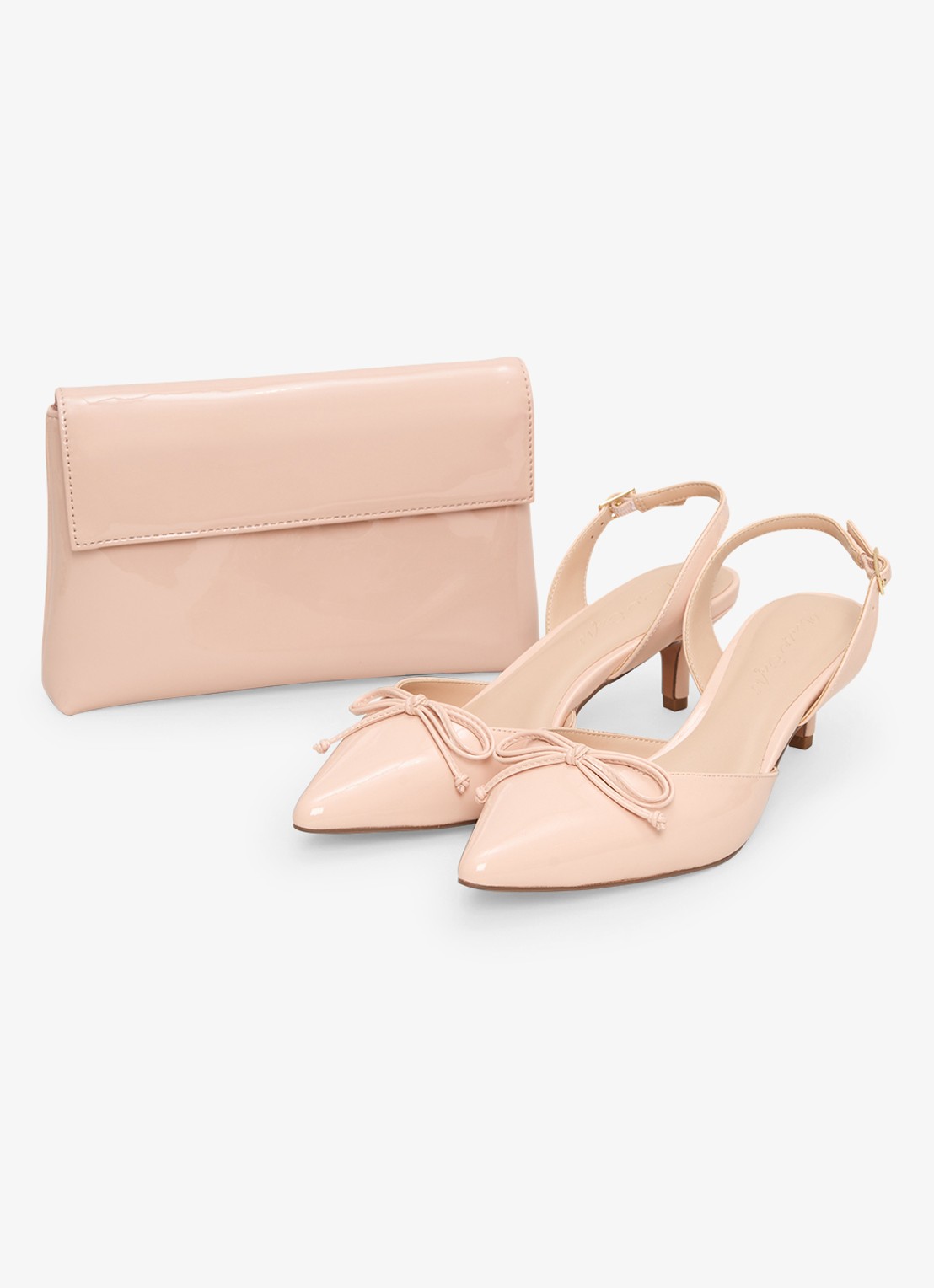 Phase Eight Clutch met lakfinish - detail 3 oudroze