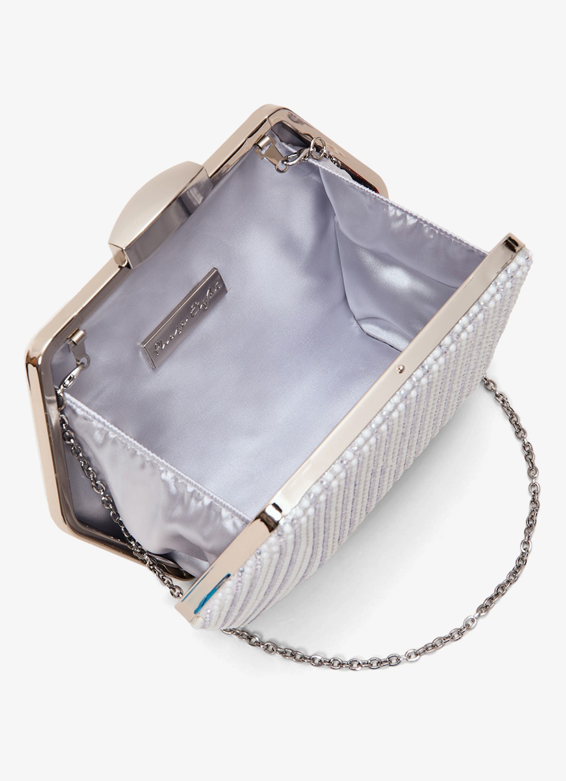Phase Eight Clutch met strass - detail 5 zilver