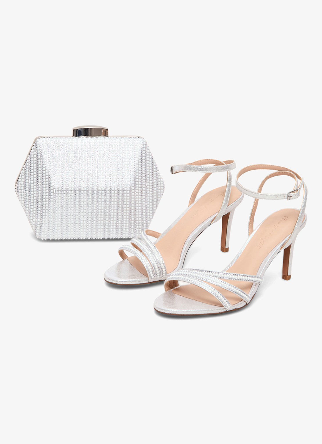 Phase Eight Clutch met strass - detail 6 zilver
