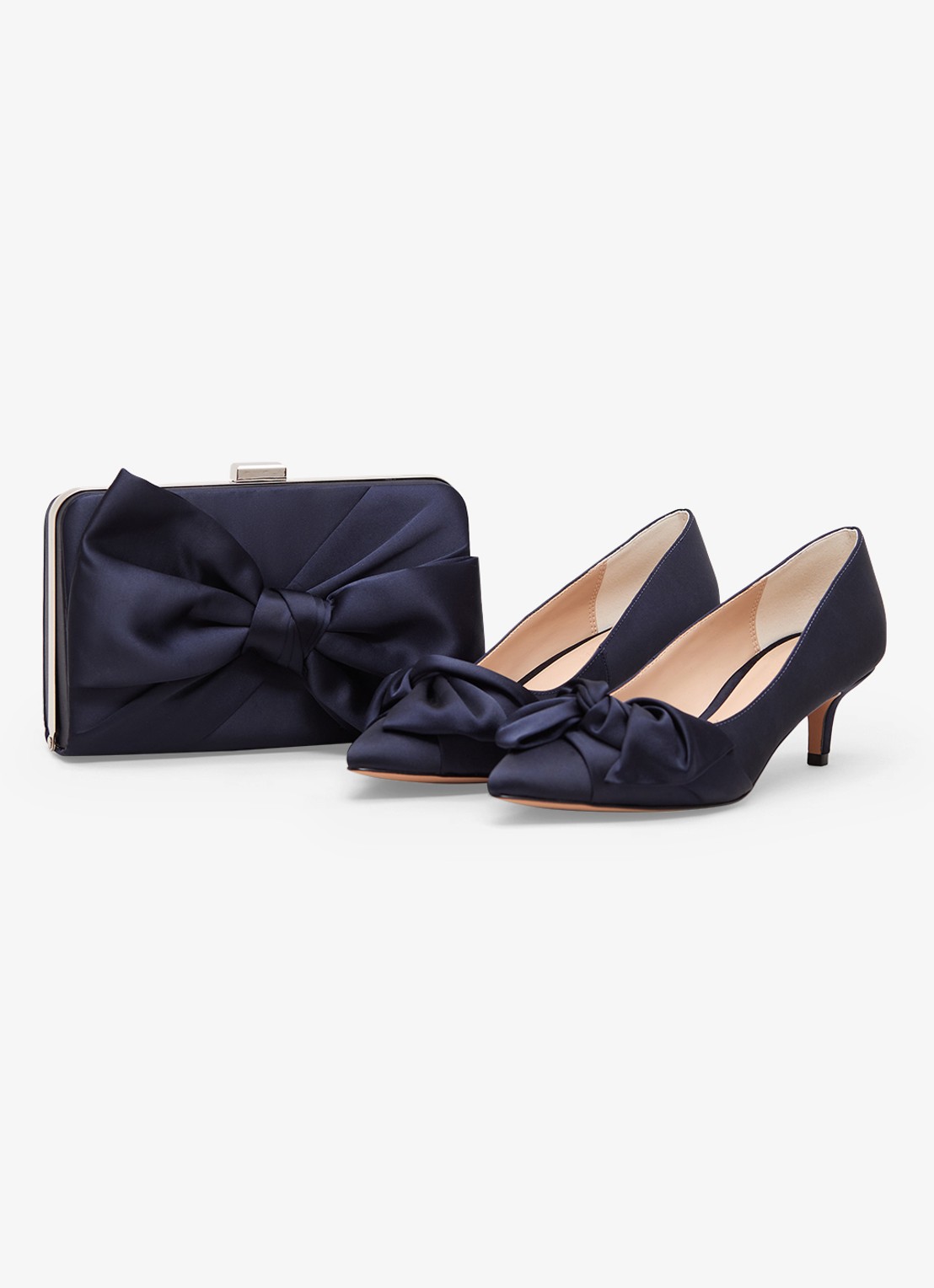 Phase Eight Clutch met strik detail - detail 5 blauw