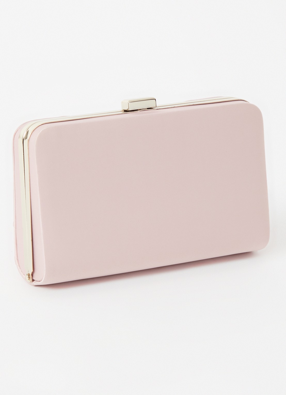Phase Eight Clutch van satijn met afneembare schouderriem - achterkant 4 lichtroze