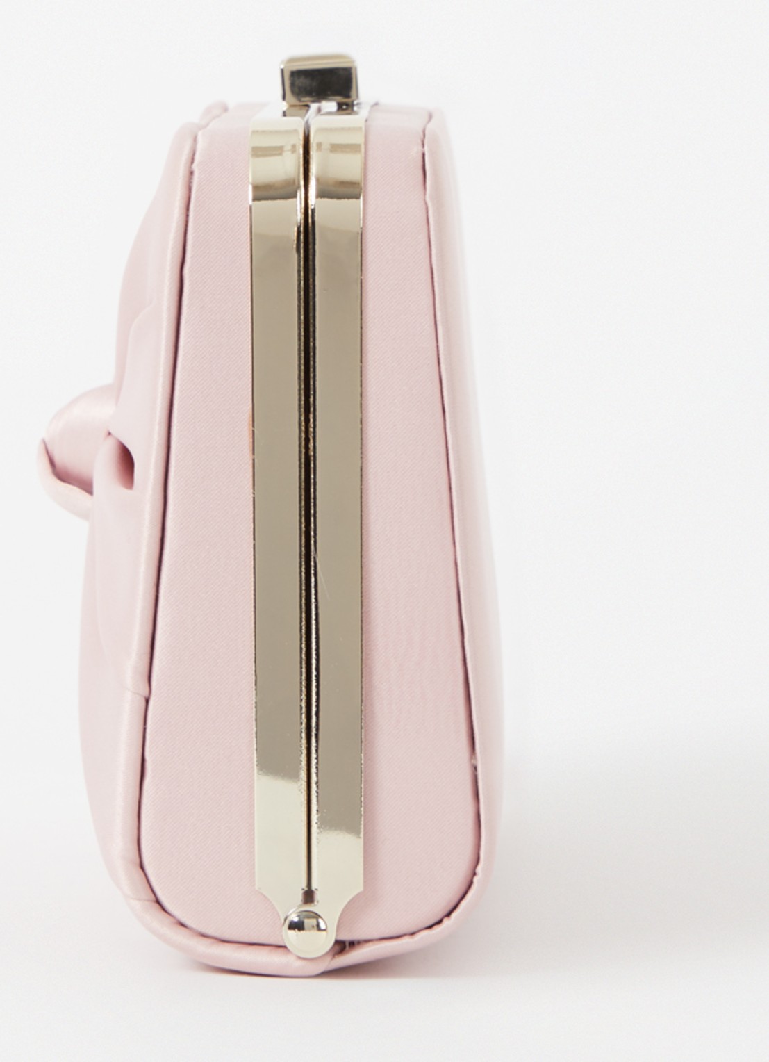 Phase Eight Clutch van satijn met afneembare schouderriem - detail 3 lichtroze