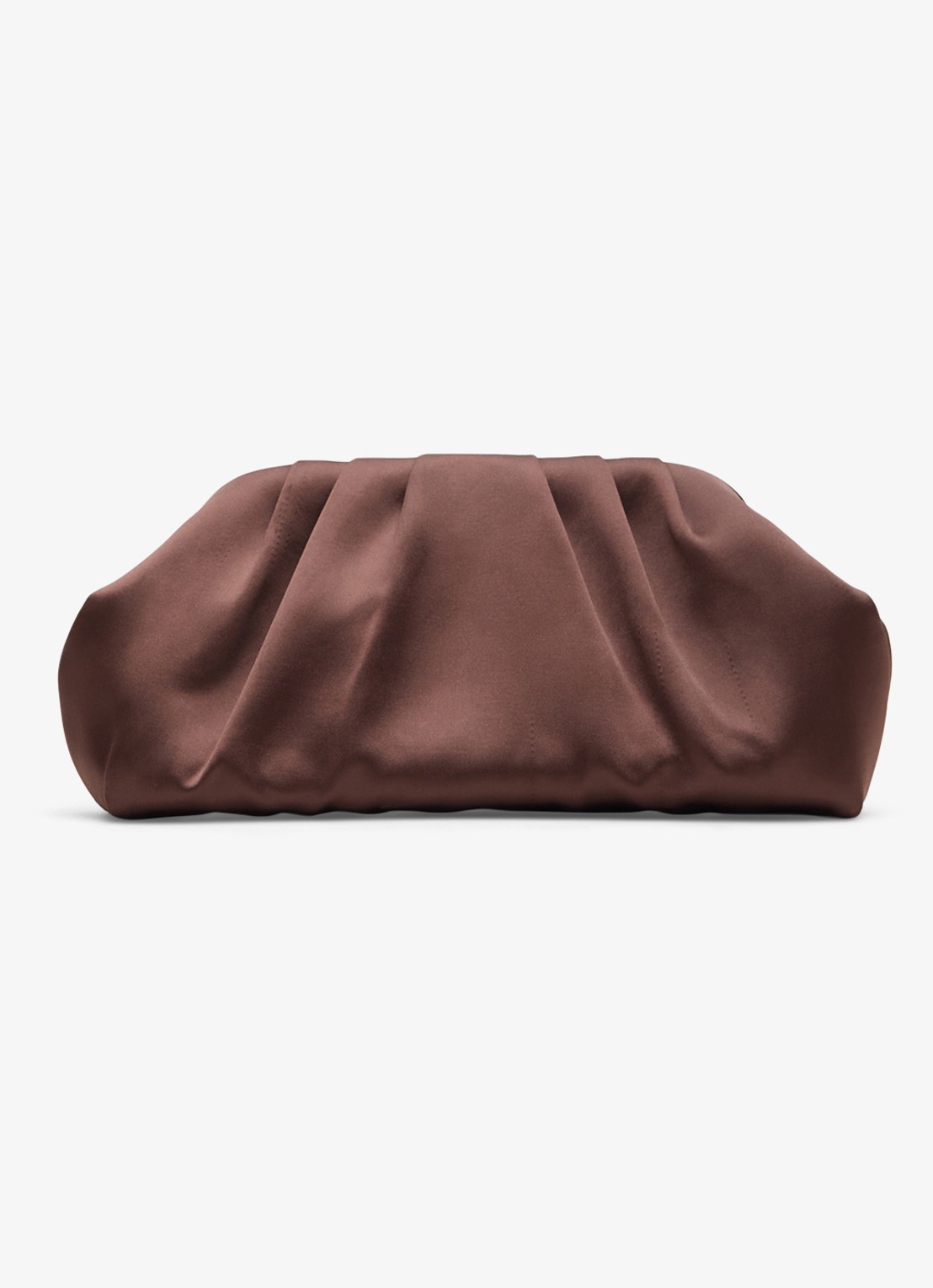 Phase Eight Clutch van satijn met afneembare schouderriem - voorkant 2 bruin