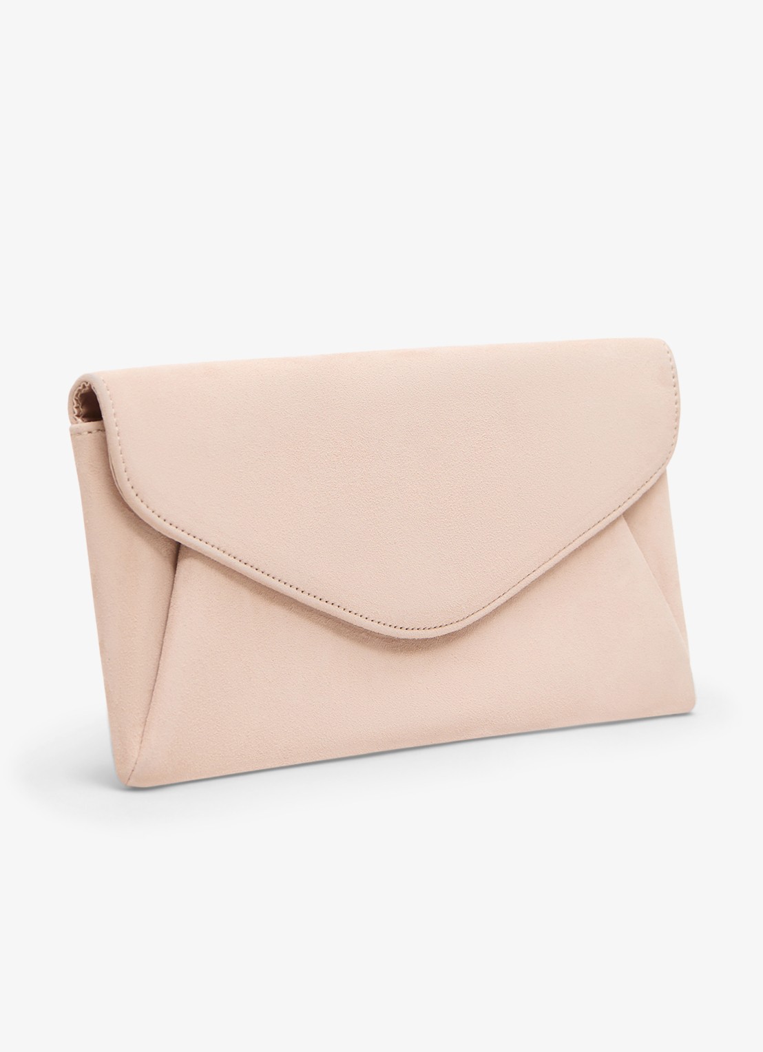 Phase Eight Clutch van suède met afneembare schouderriem - voorkant 7 creme