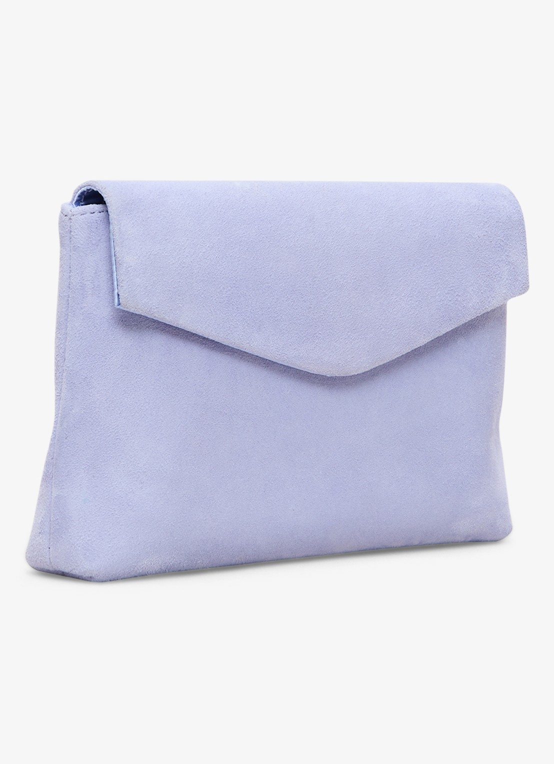Phase Eight Clutch van suède met afneembare schouderriem - voorkant paars