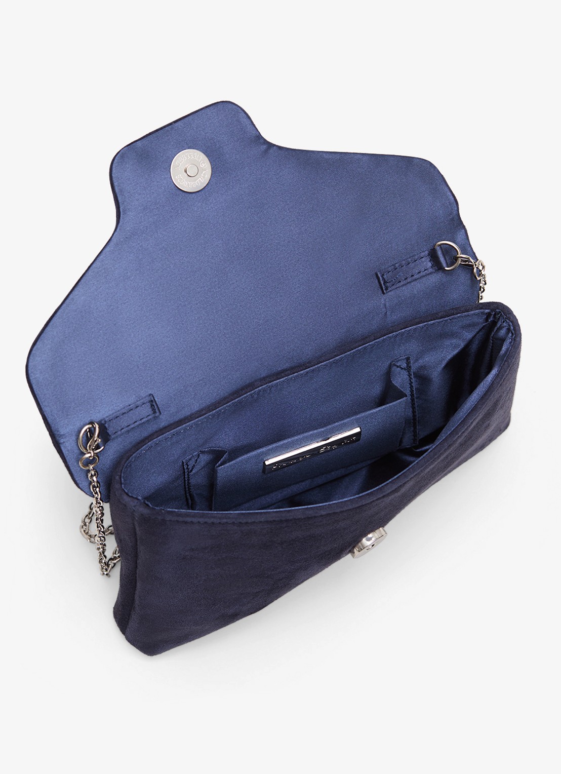 Phase Eight Clutch van suède - achterkant blauw