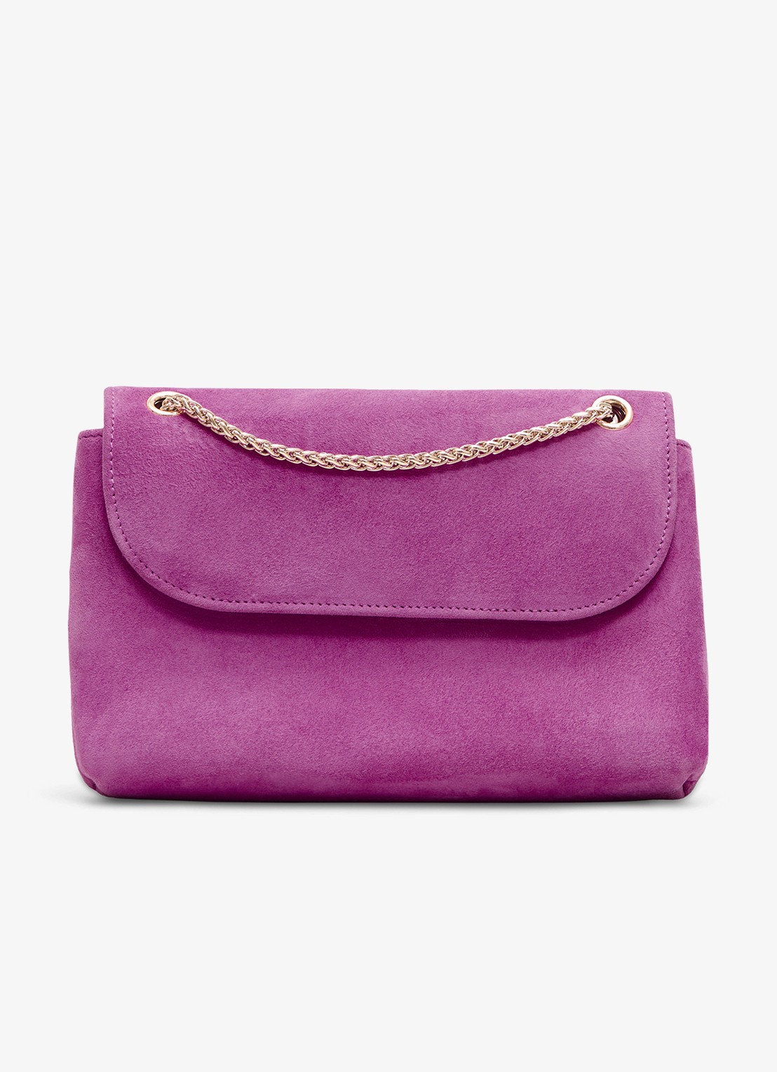 Phase Eight Clutch van suède - voorkant 4 roze