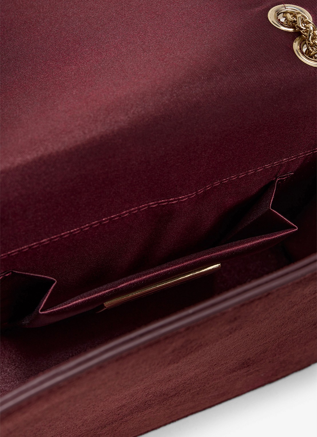 Phase Eight Clutch van suéde - detail 3 bordeauxrood