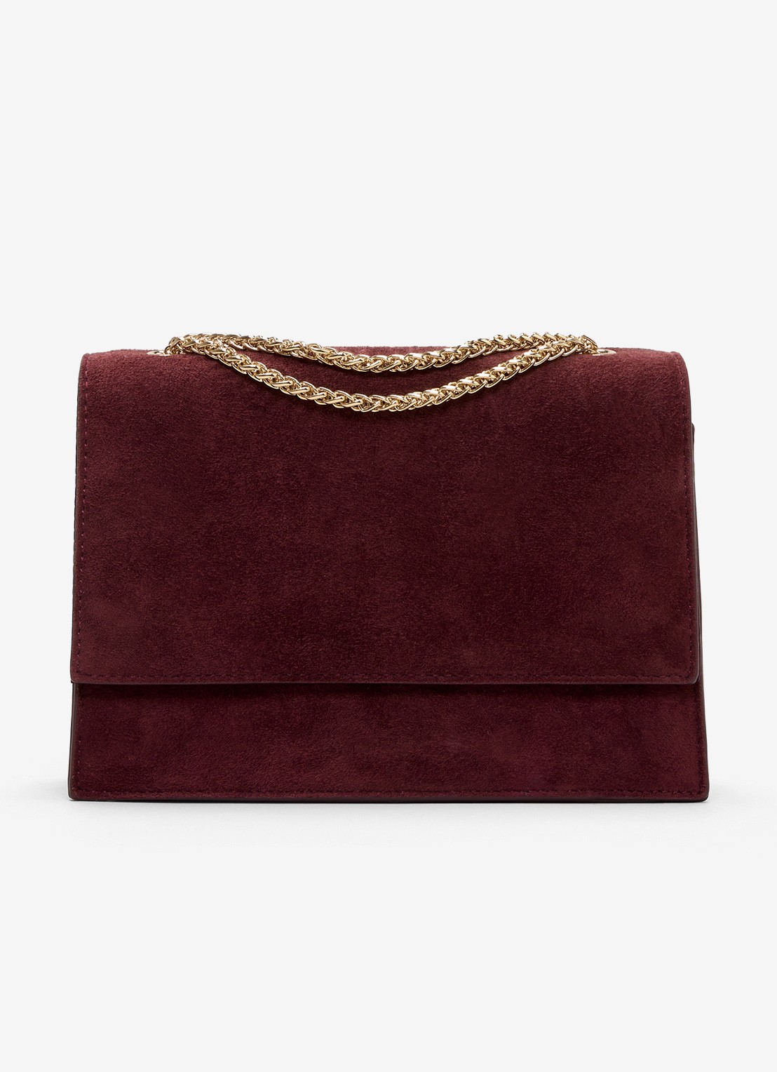 Phase Eight Clutch van suéde - voorkant 6 bordeauxrood
