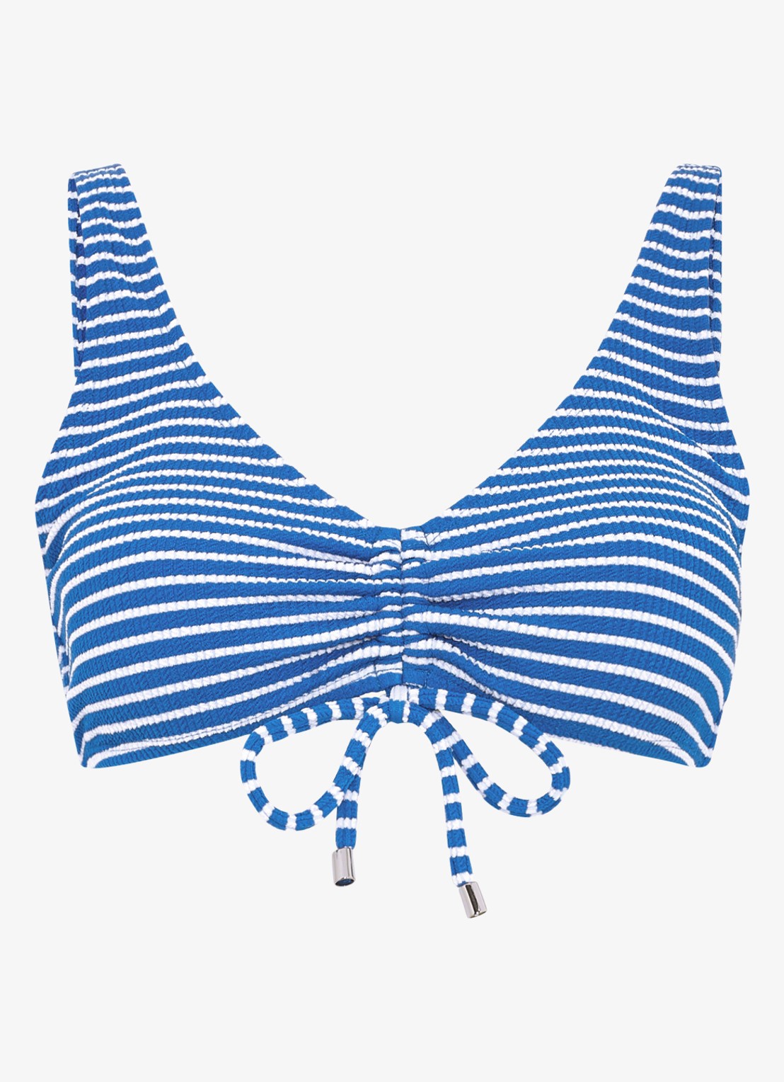 Phase Eight Colbalt bikinitop met streepprint - voorkant kobaltblauw