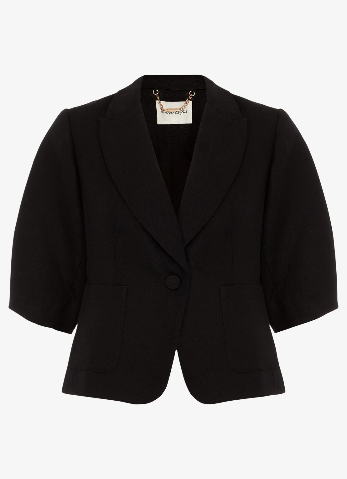 Phase Eight Coniston blazer met opgestikte zakken - voorkant 2 zwart