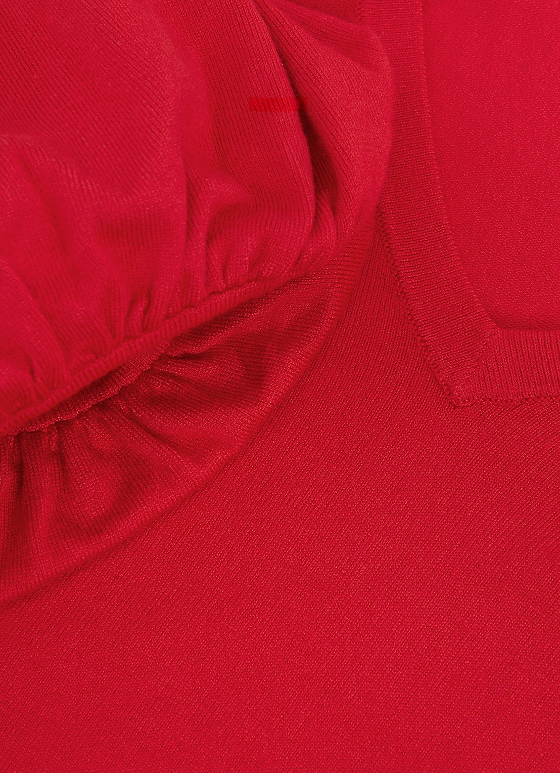 Phase Eight Courtney top met pofmouw - detail 4 koraalrood