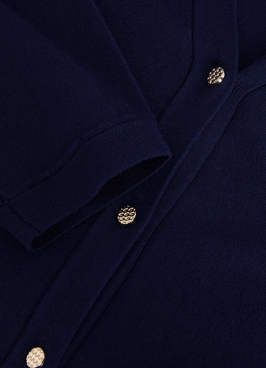 Phase Eight Cristine fijngebreid vest met vleermuismouw - detail 6 blauw