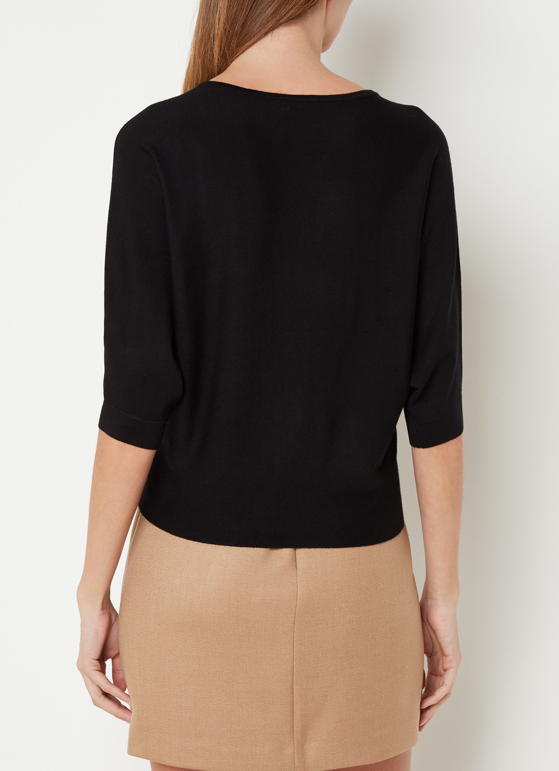 Phase Eight Cristine fijngebreide top met stretch - achterkant zwart