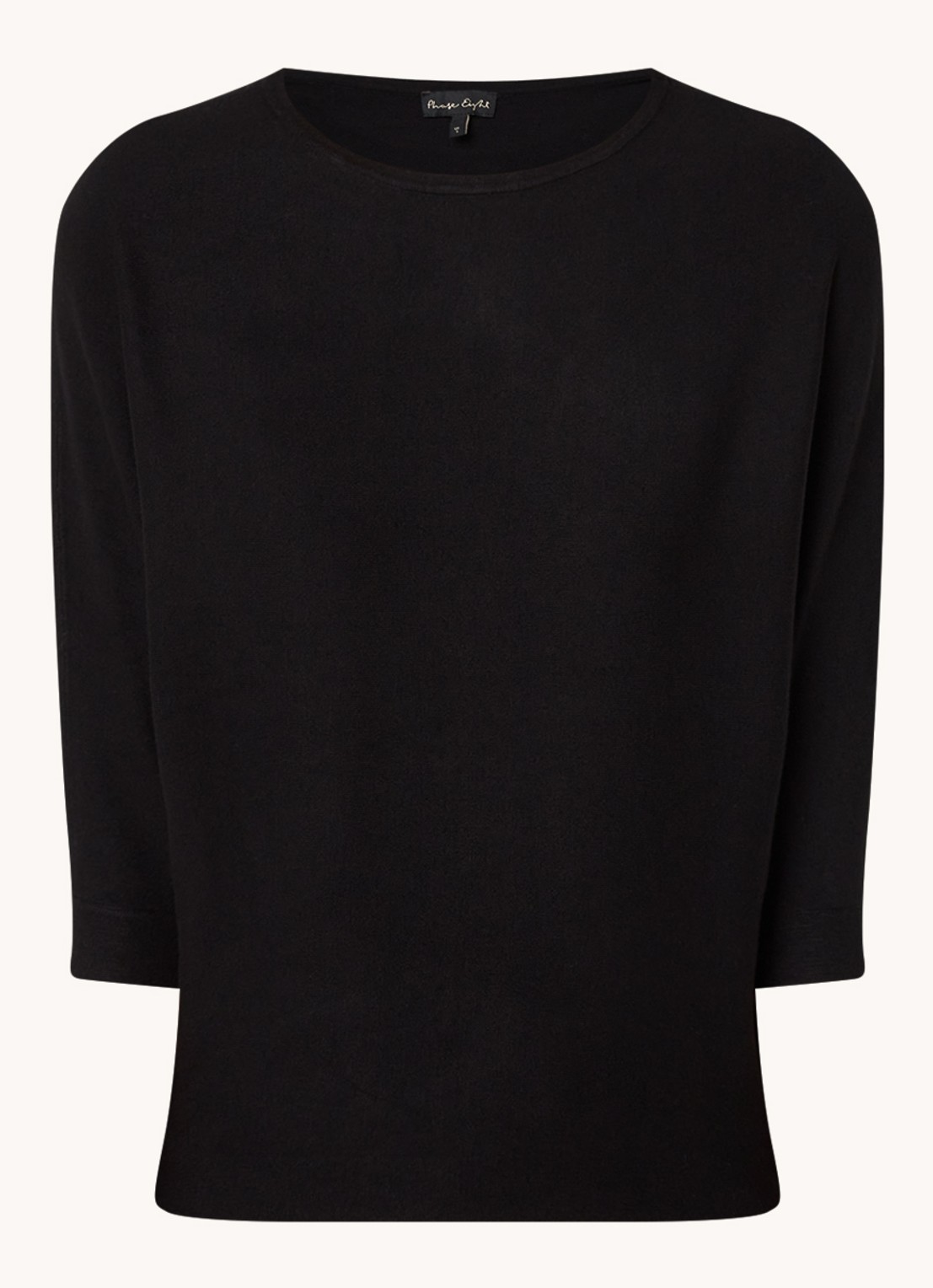 Phase Eight Cristine fijngebreide top met stretch - voorkant 4 zwart