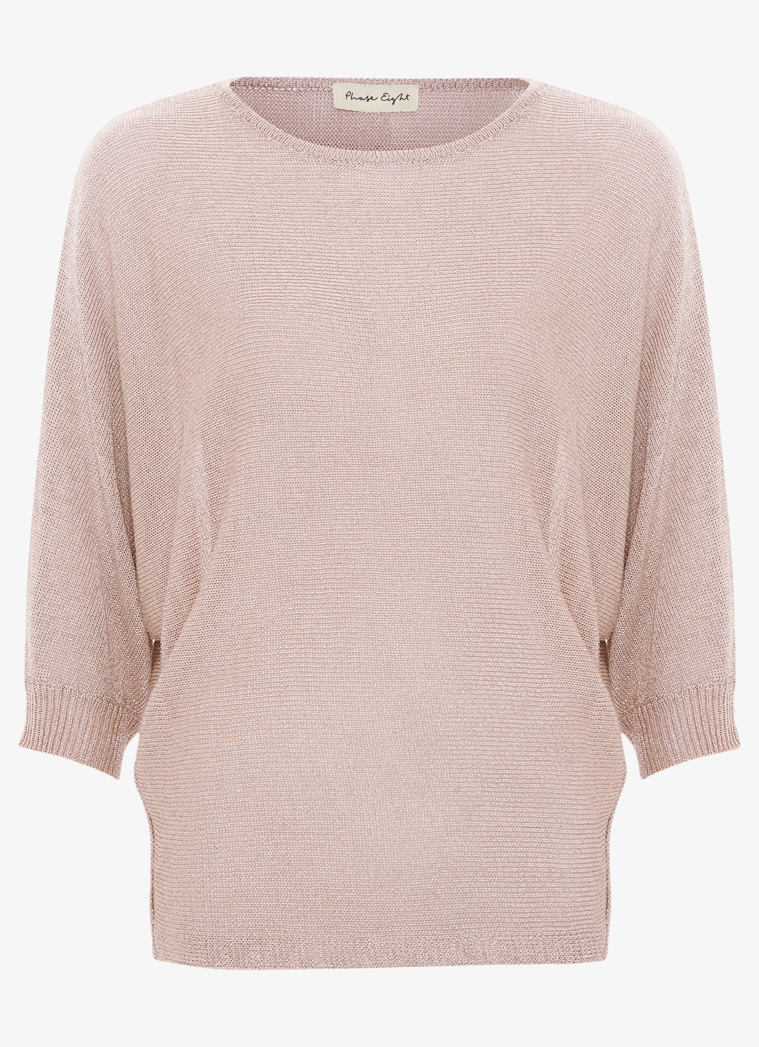 Phase Eight Cristine fijngebreide trui met lurex - voorkant 2 goud
