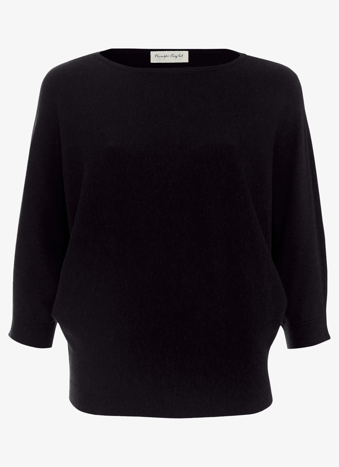 Phase Eight Cristine fijngebreide trui met stretch - voorkant 5 donkerblauw