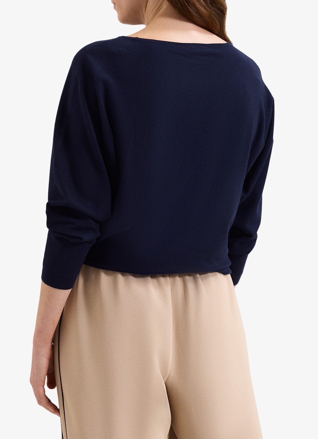 Phase Eight Cristine fijngebreide trui met vleermuismouw - achterkant 7 blauw