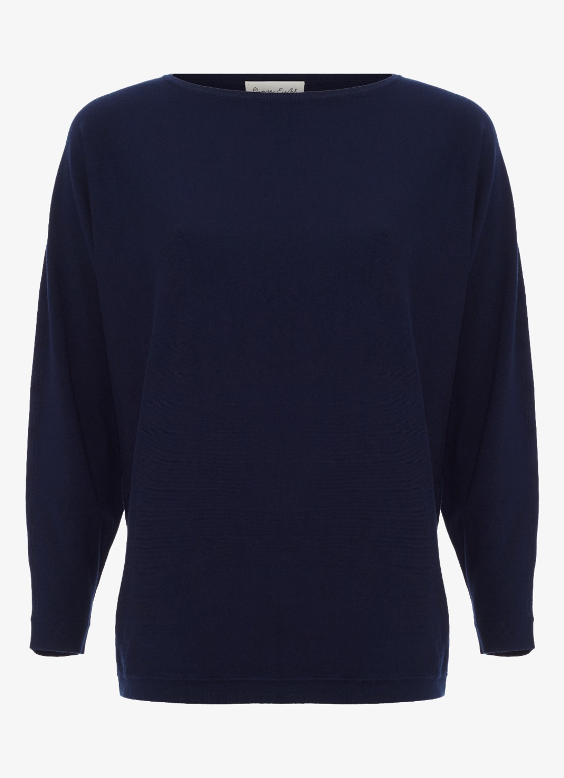 Phase Eight Cristine fijngebreide trui met vleermuismouw - voorkant 5 blauw
