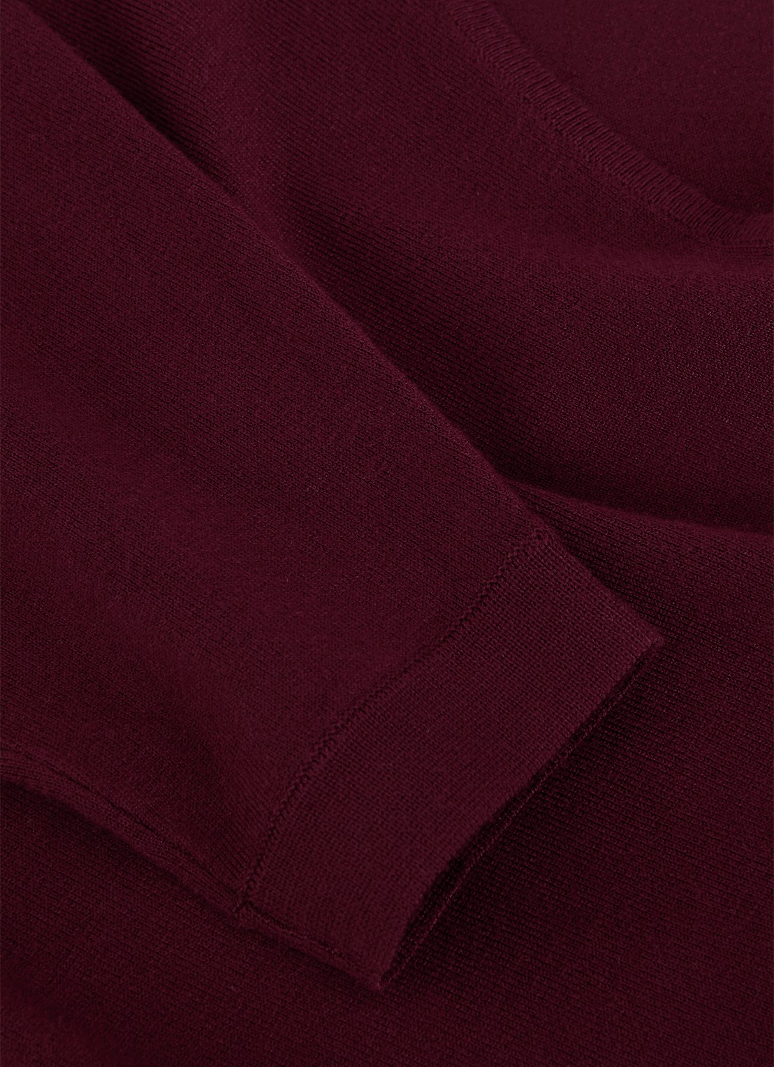 Phase Eight  Cristine fijngebreide trui - detail 5 bordeauxrood