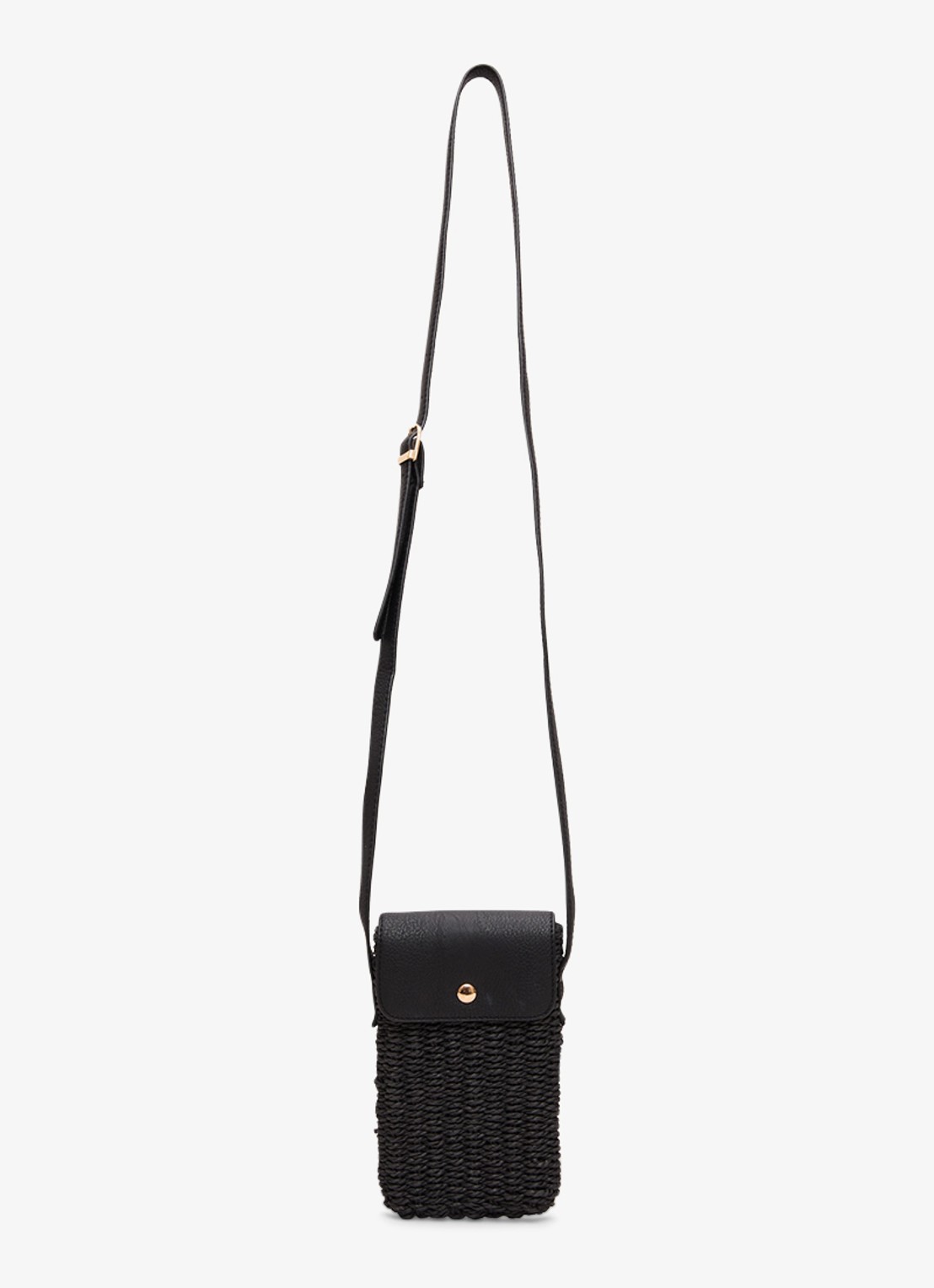 Phase Eight Crossbody telefoonhoes met gevlochten detail - detail black