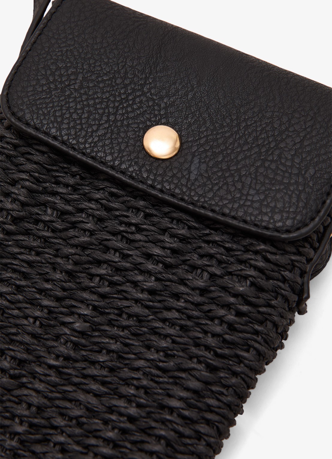 Phase Eight Crossbody telefoonhoes met gevlochten detail - detail 2 black