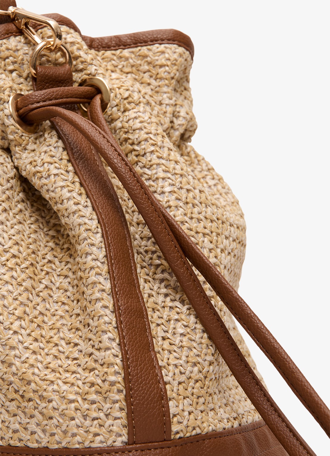 Phase Eight Crossbodytas met gevlochten detail en afneembare schouderriem - detail beige
