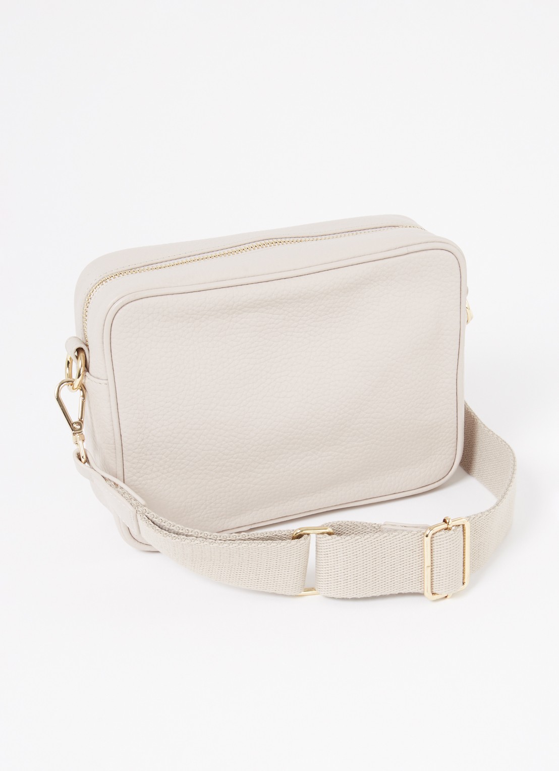 Phase Eight Crossbodytas van leer - achterkant 4 creme