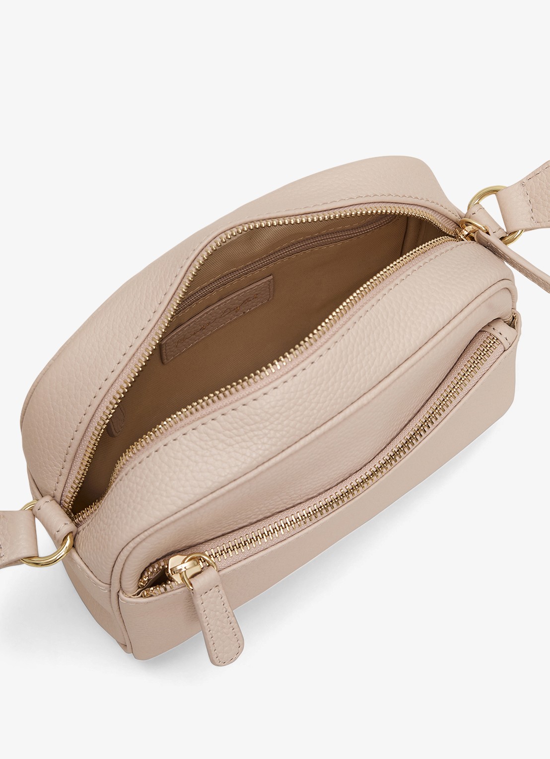 Phase Eight Crossbodytas van leer - detail 2 ivoor