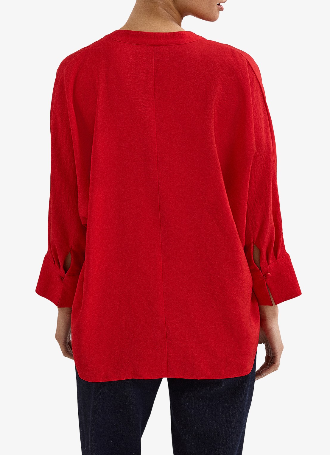 Phase Eight Cynthia blouse met V-hals - achterkant 8 rood