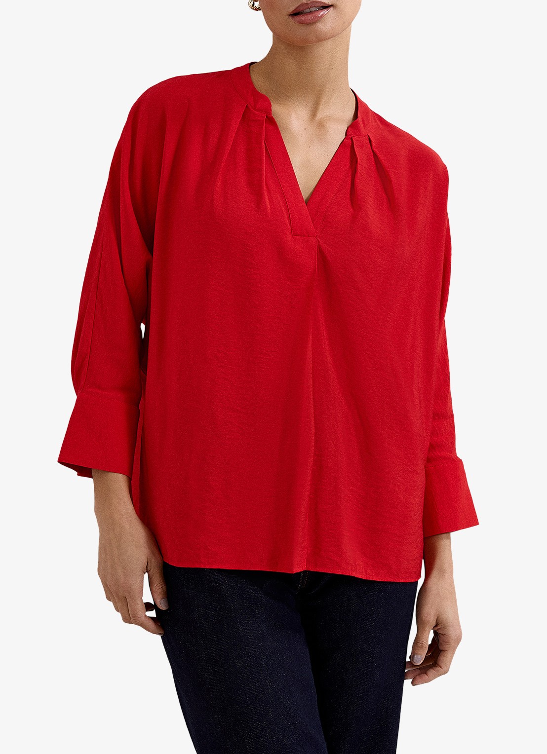 Phase Eight Cynthia blouse met V-hals - detail 3 rood