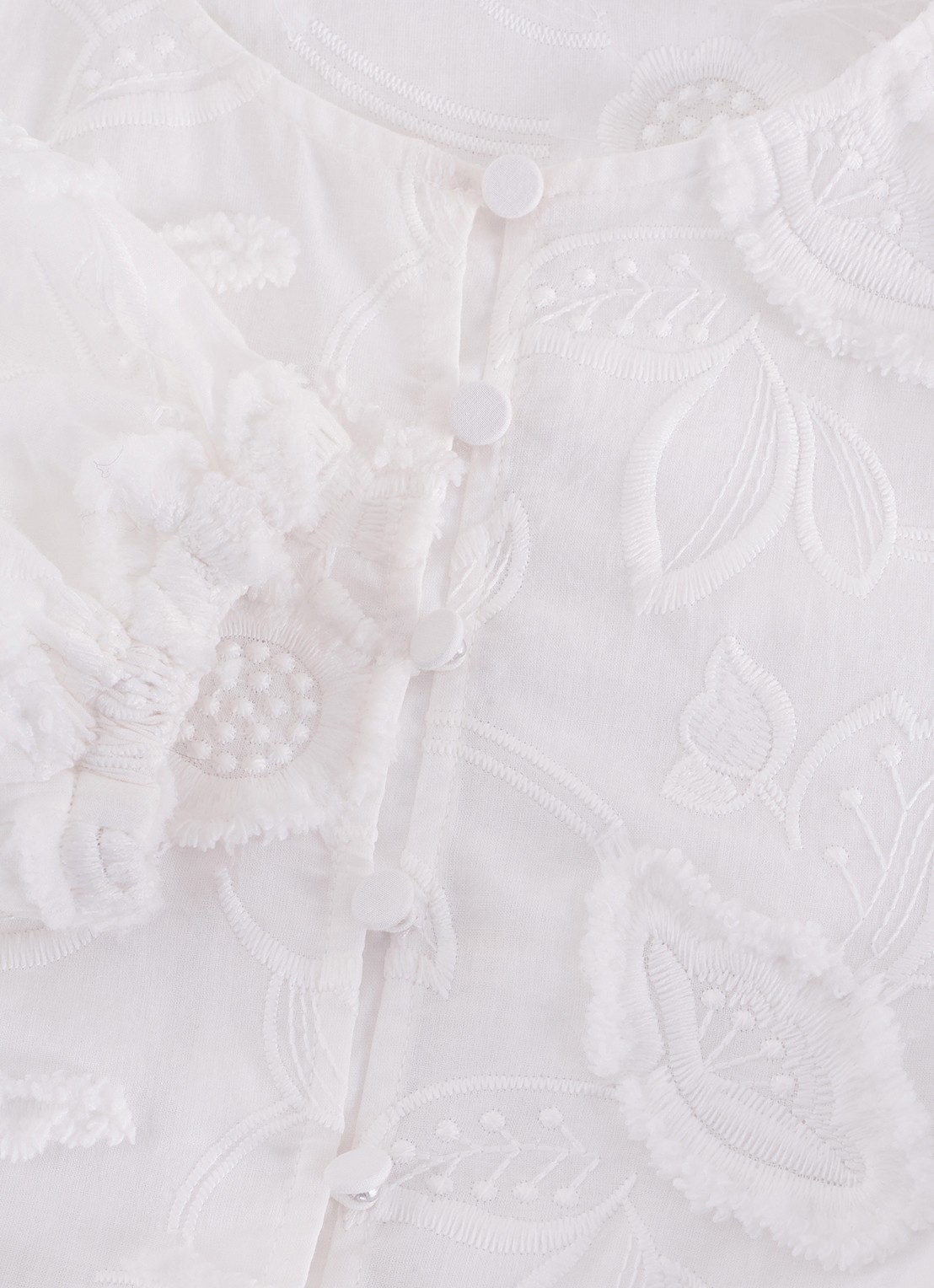 Phase Eight Daisy blouse met borduring - detail 4 wit