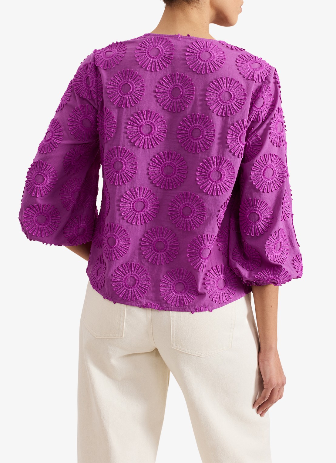 Phase Eight Daisy blouse met structuur - achterkant paars