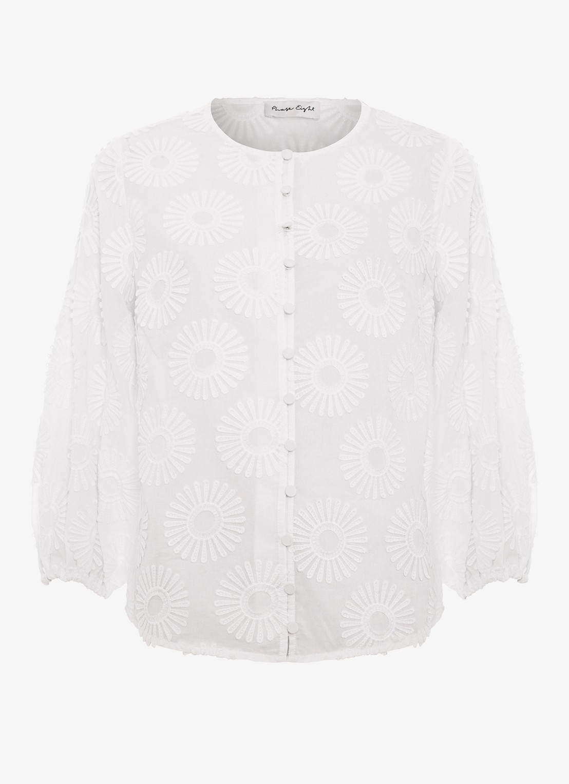 Phase Eight Daisy blouse met structuur - voorkant wit
