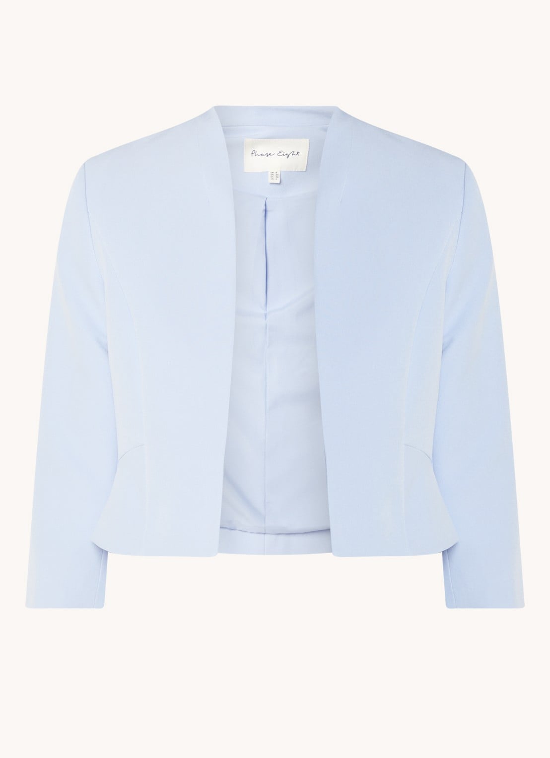 Phase Eight Daisy bolero met schoudervulling - voorkant lichtblauw