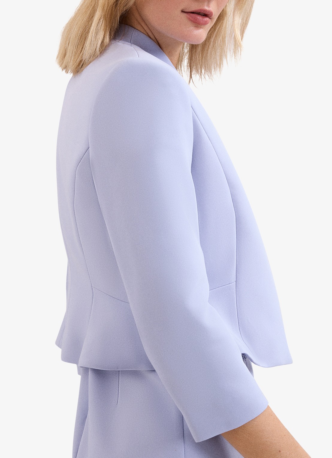 Phase Eight Daisy cropped blazer  - detail 6 lichtblauw