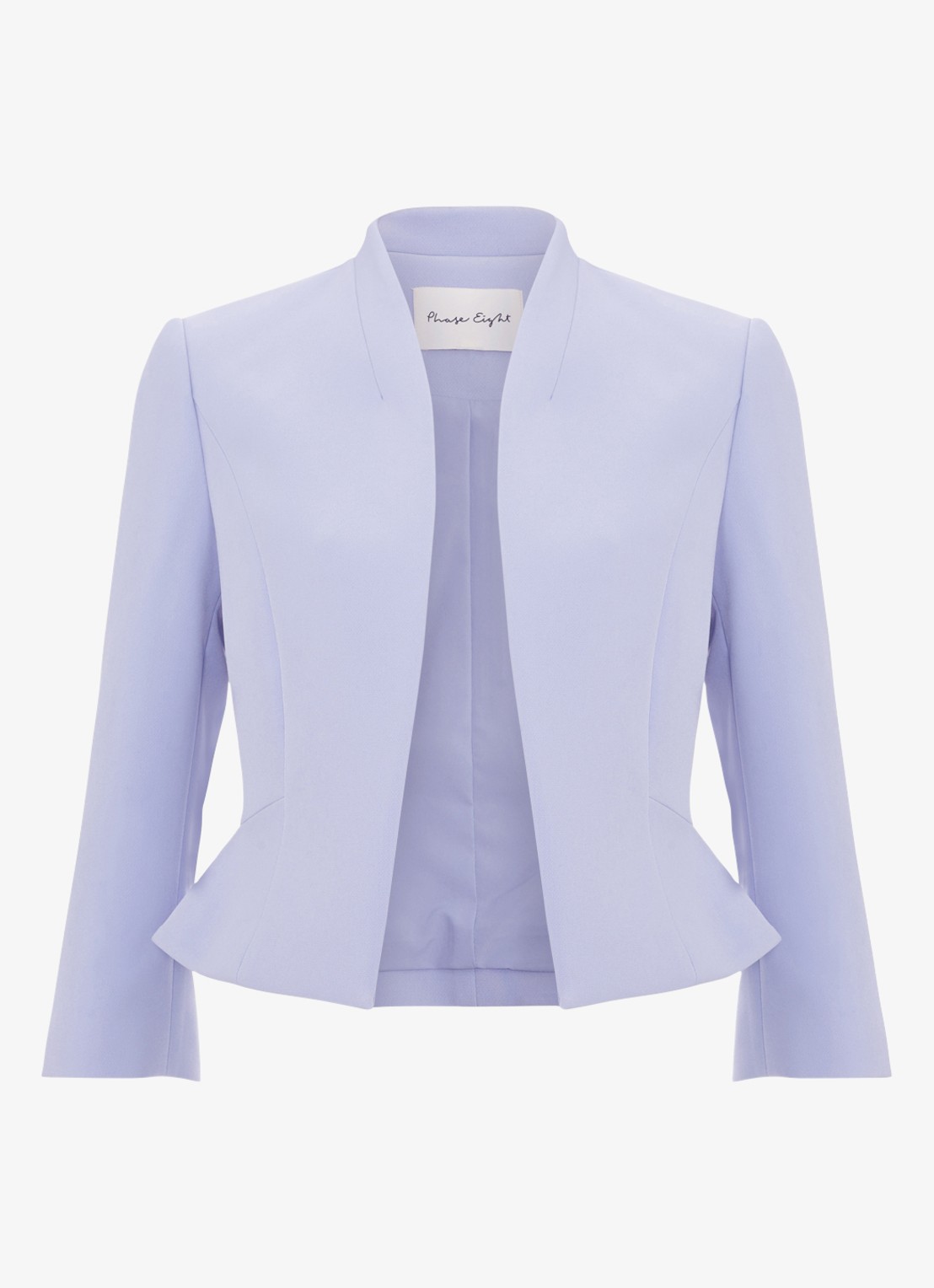 Phase Eight Daisy cropped blazer  - voorkant 2 lichtblauw