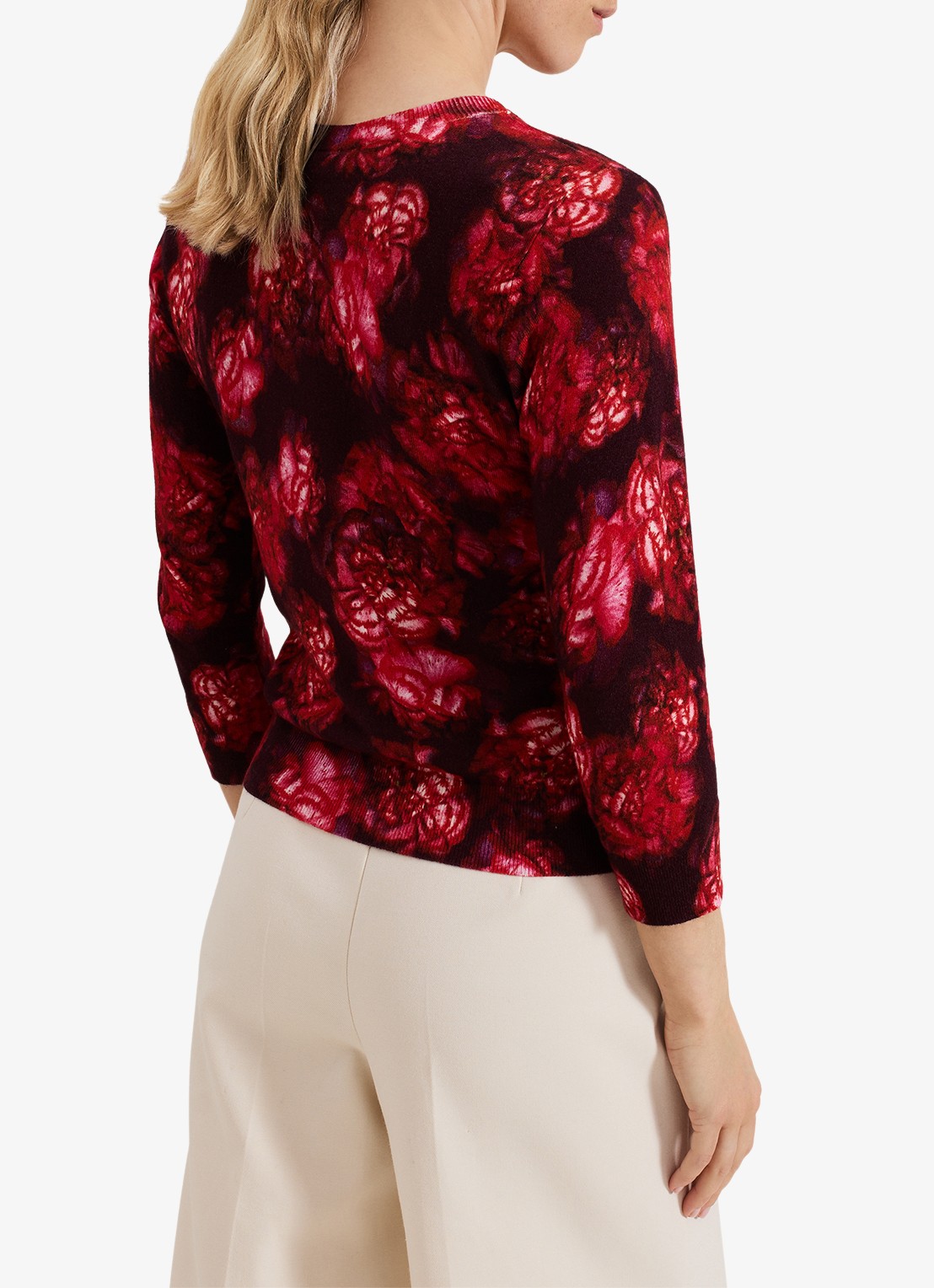 Phase Eight Dani blouse met bloemenprint - achterkant 7 rood