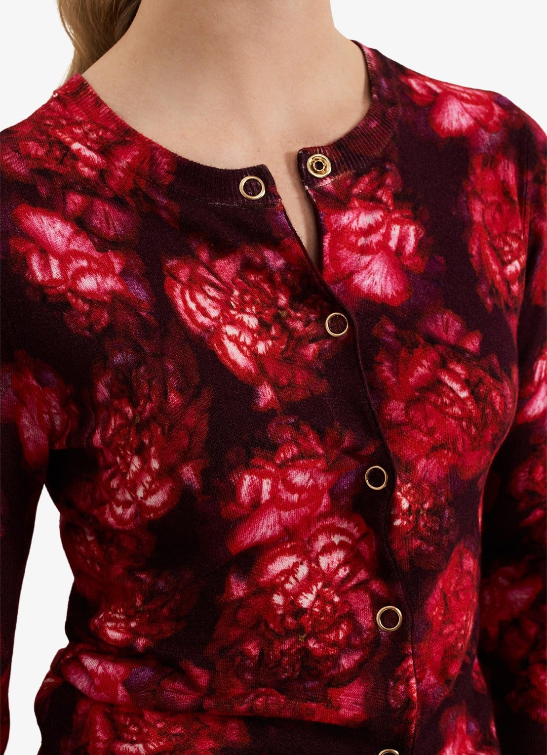 Phase Eight Dani blouse met bloemenprint - detail 4 rood