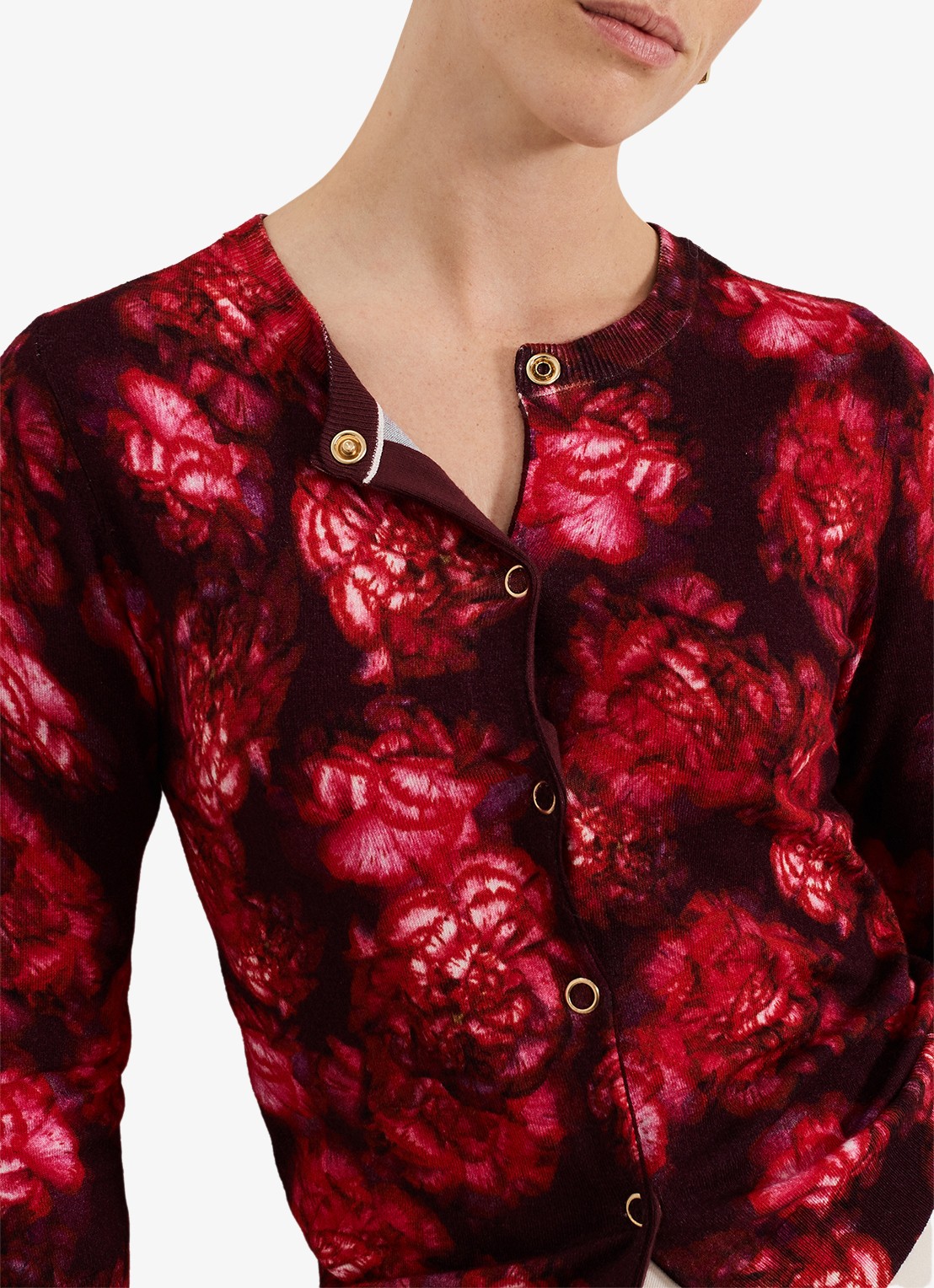 Phase Eight Dani blouse met bloemenprint - detail 5 rood