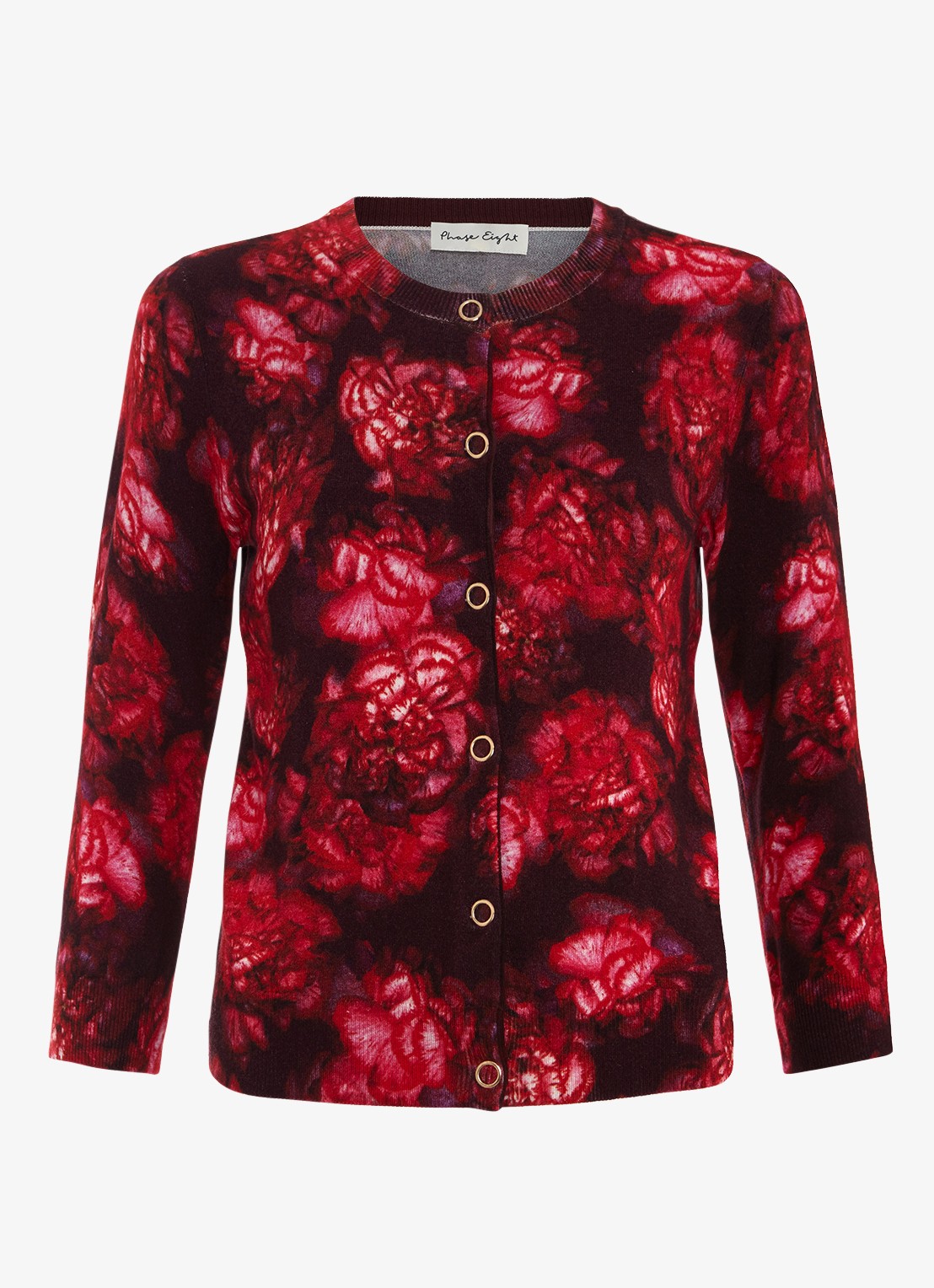Phase Eight Dani blouse met bloemenprint - voorkant rood