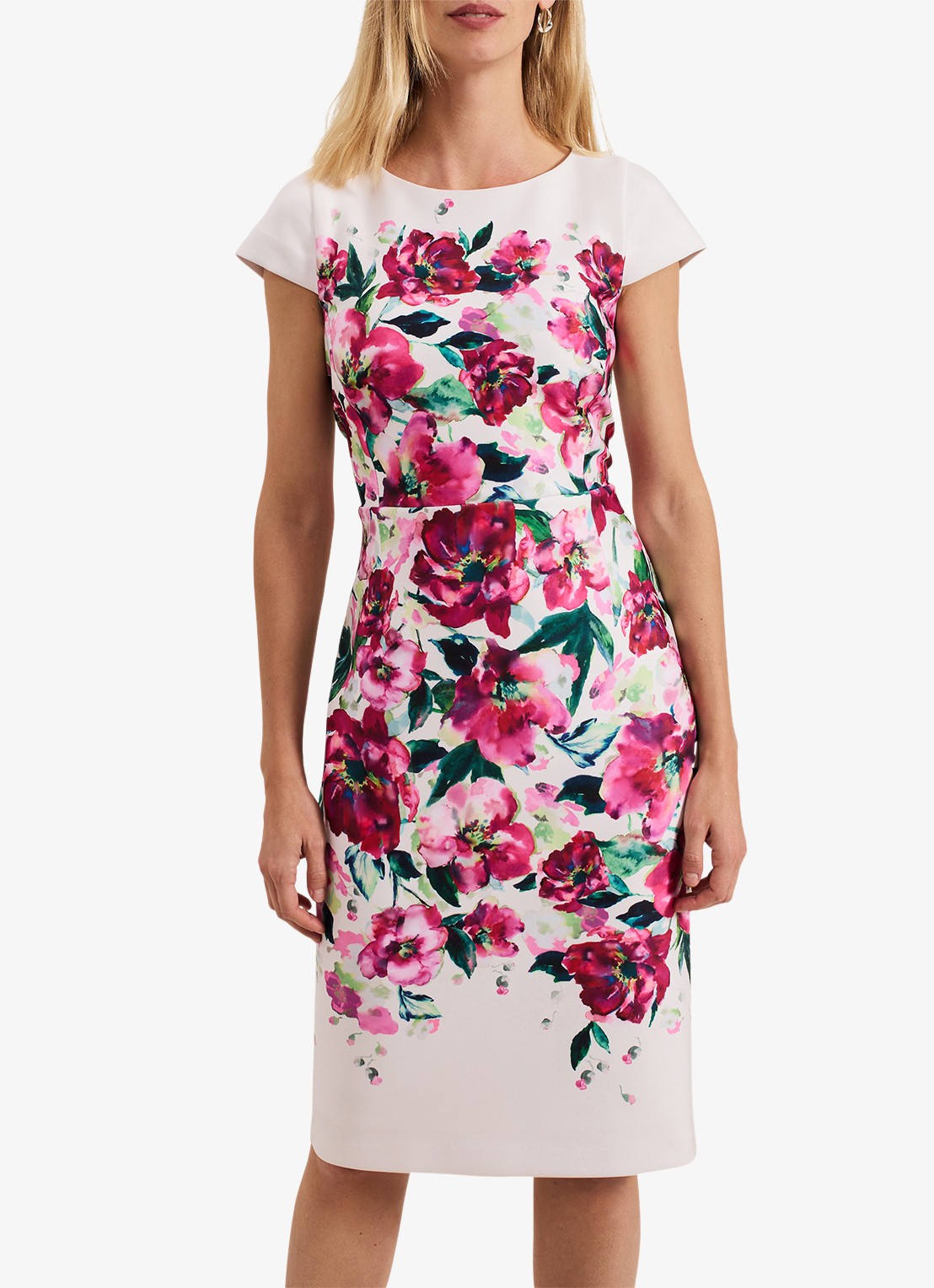 Phase Eight Dannas midi jurk met bloemenprint - detail 4 roze