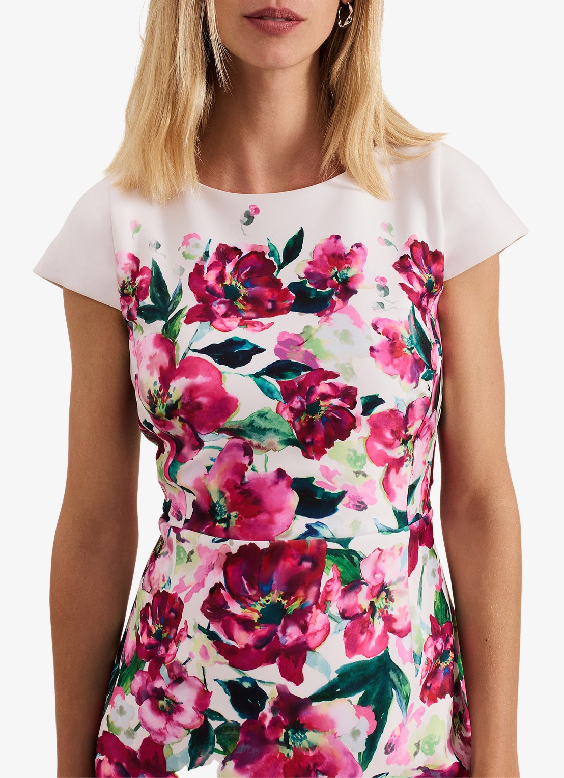 Phase Eight Dannas midi jurk met bloemenprint - detail 5 roze
