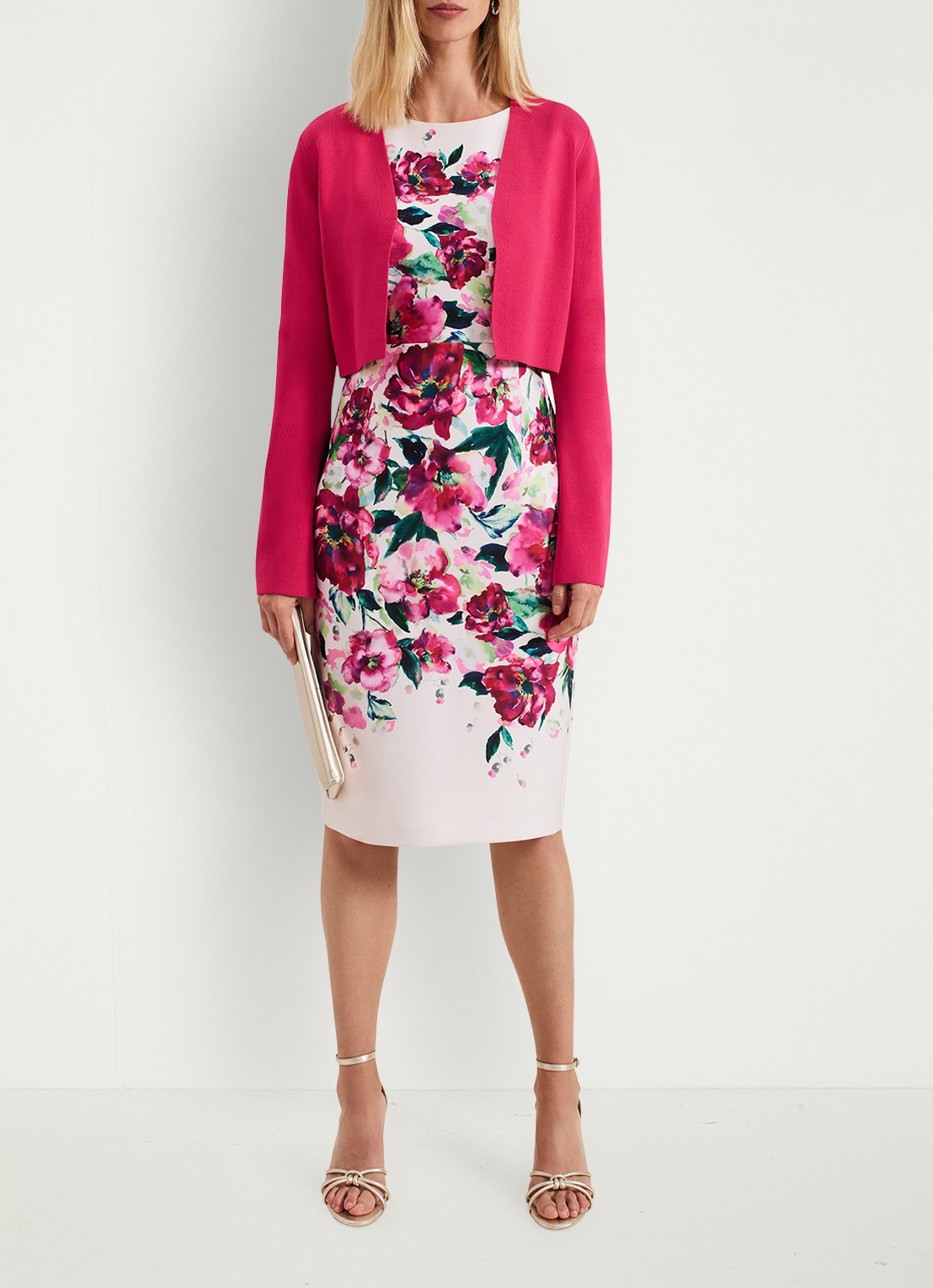 Phase Eight Dannas midi jurk met bloemenprint - detail 8 roze