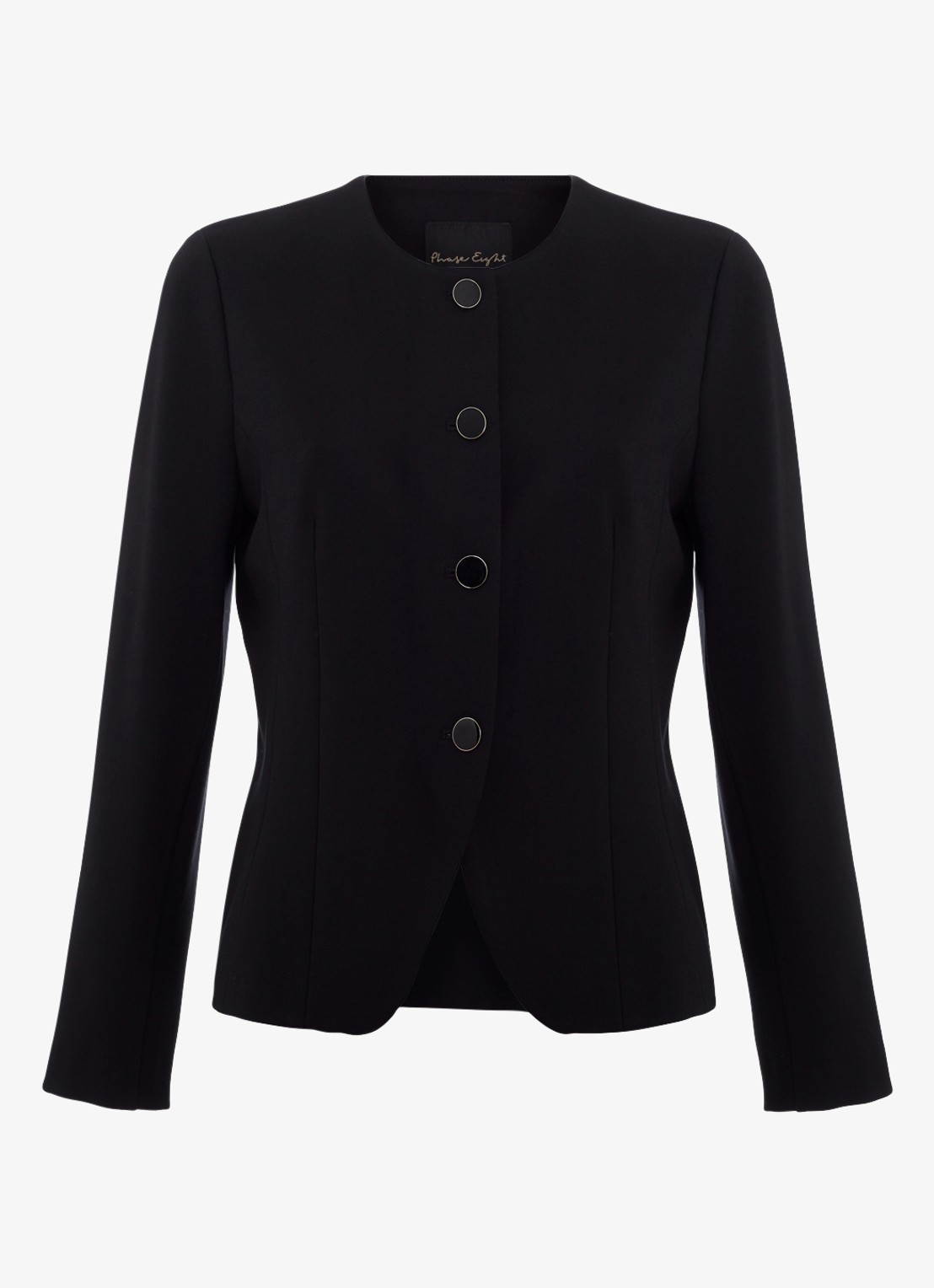 Phase Eight Danni blazer met schoudervulling - voorkant 2 zwart