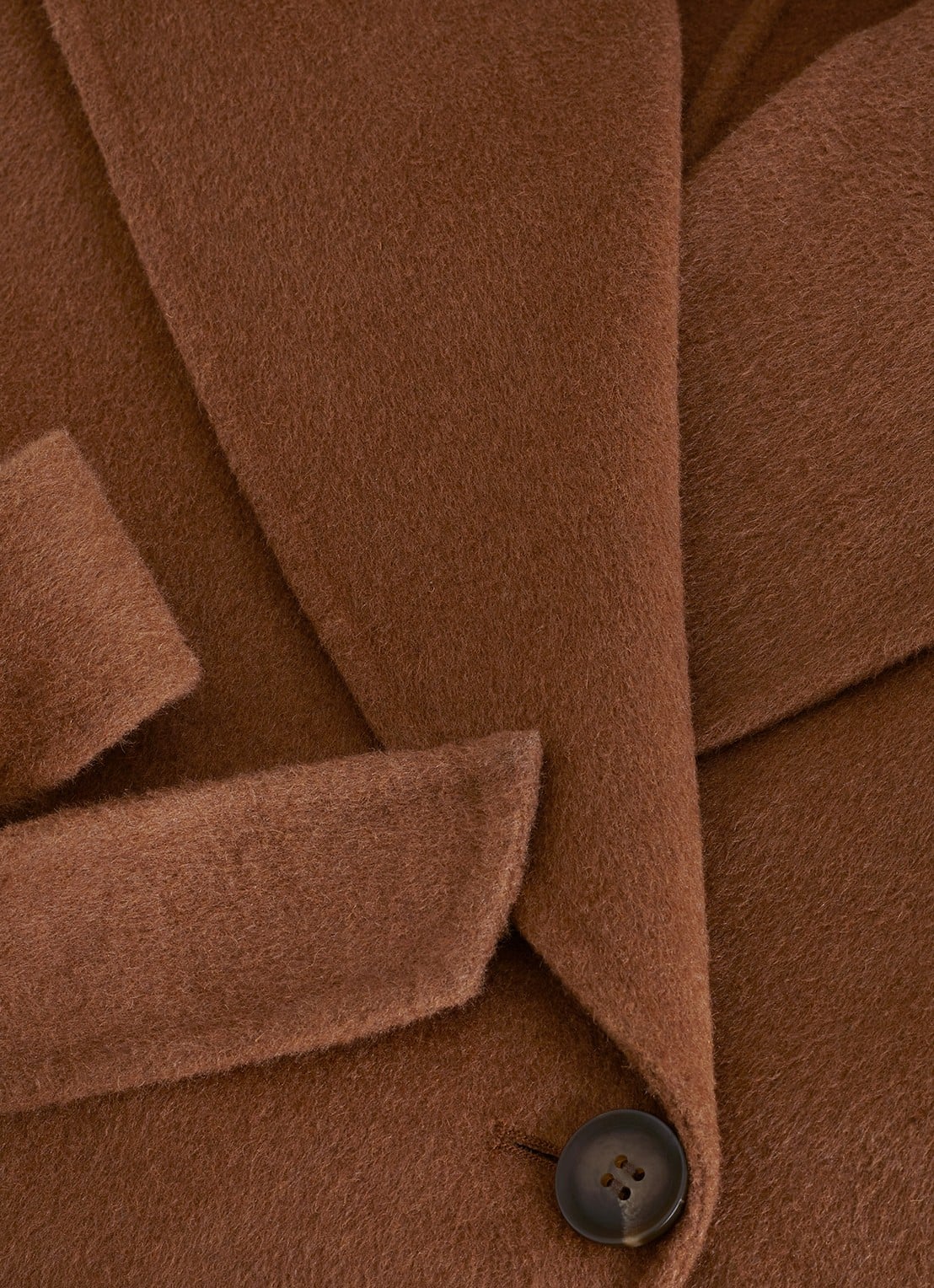 Phase Eight Darcy mantel in wolblend met strikceintuur - detail 5 bruin