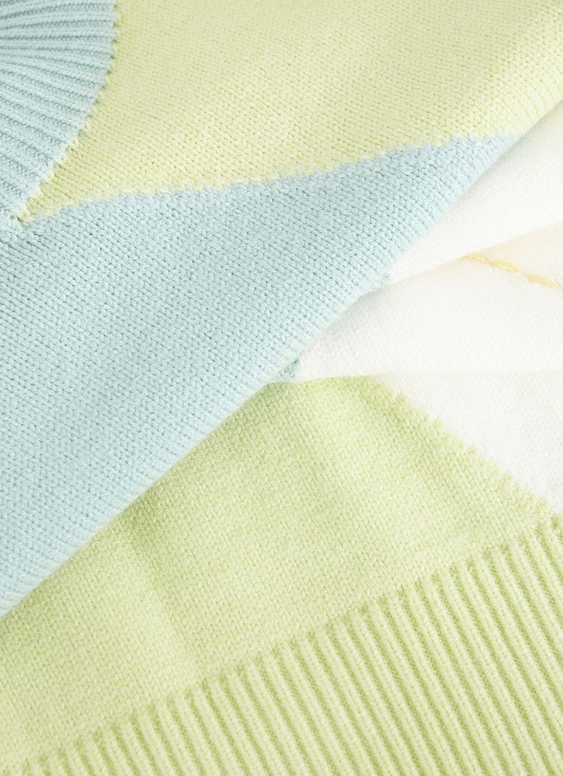 Phase Eight Darla fijngebreide trui met colour blocking - detail 4 lichtblauw