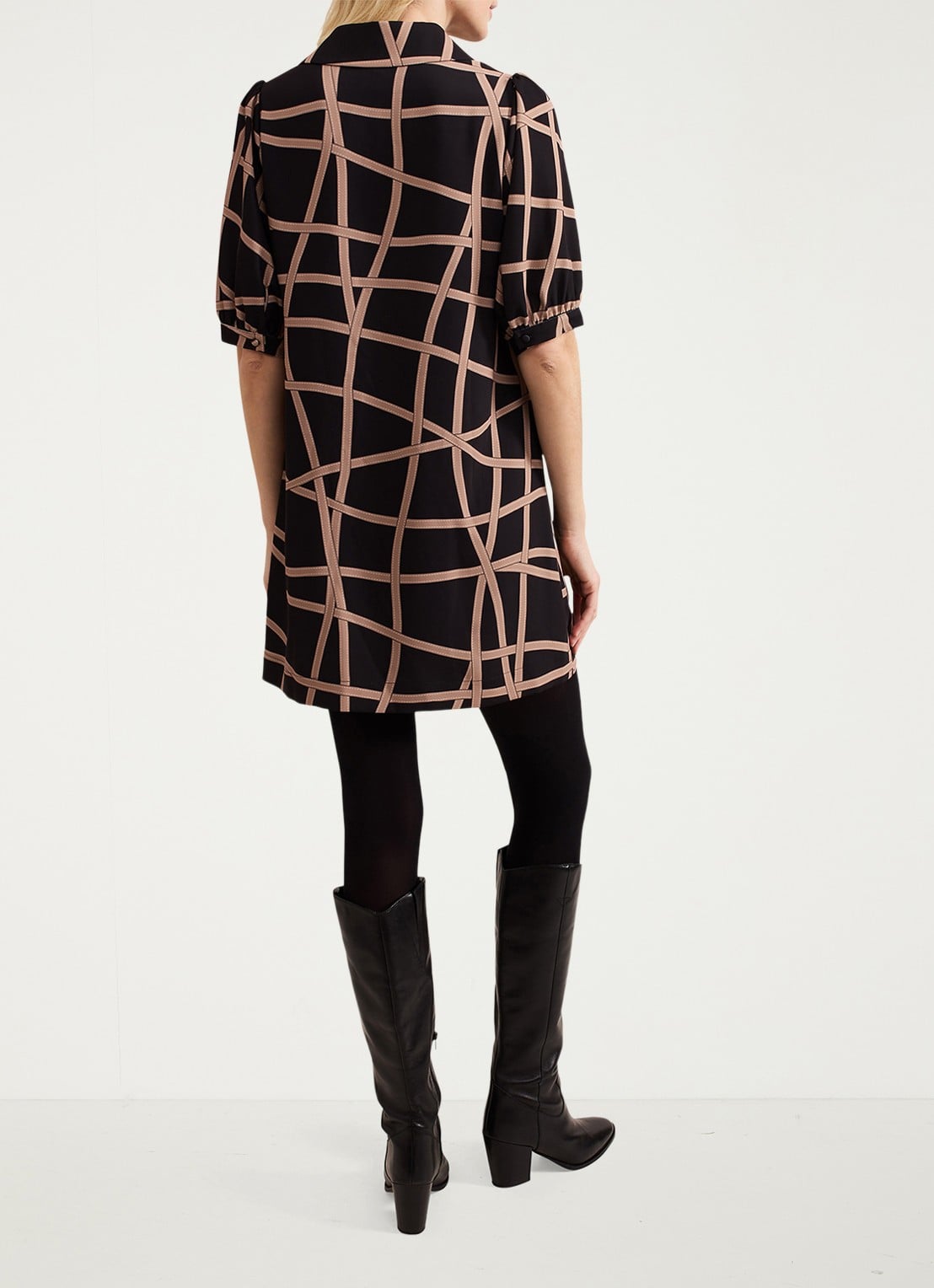 Phase Eight Darlia mini tuniekjurk met print - achterkant camel