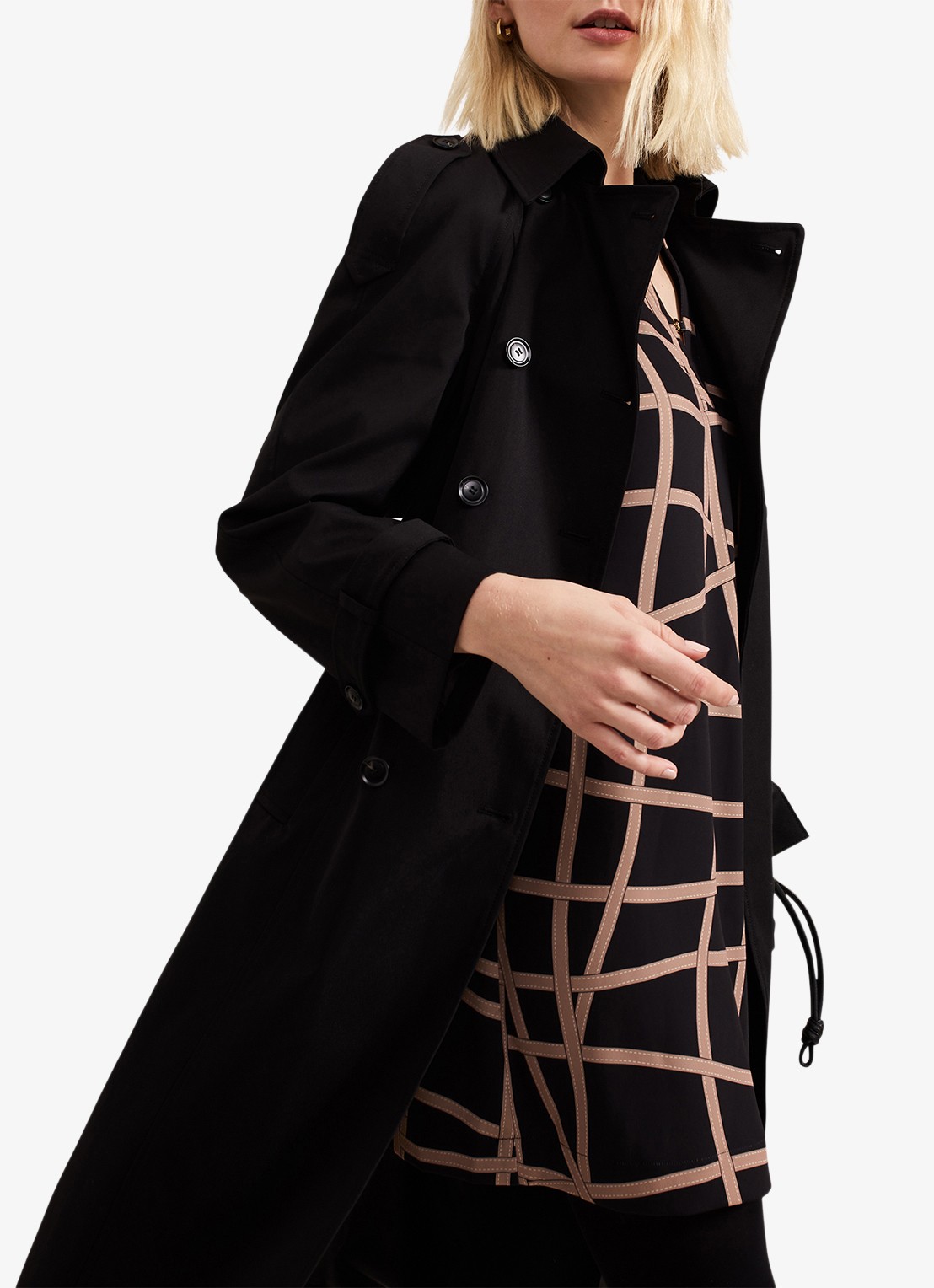 Phase Eight Darlia mini tuniekjurk met print - detail 6 camel