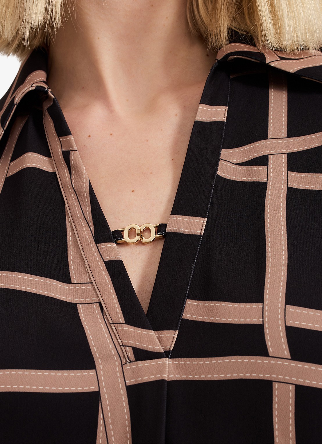 Phase Eight Darlia mini tuniekjurk met print - detail 8 camel